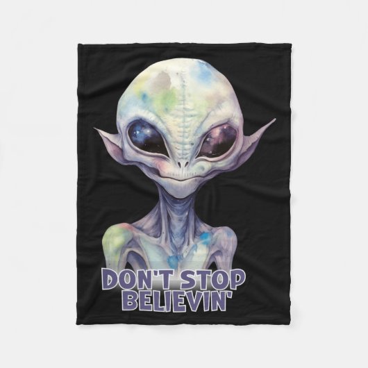 Couverture Polaire Dont Stop Believin Believe In Aliens  (Devant)