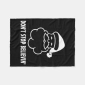 Couverture Polaire Dont Stop Believin Funny Santa Claus  (Devant (Horizontal))