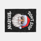 Couverture Polaire Dont Stop Believin Santa Funny Christmas Boys Kid  (Devant (Horizontal))