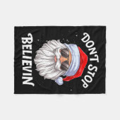 Couverture Polaire Dont Stop Believin Santa Funny Christmas Boys Kid  (Devant (Horizontal))