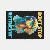 Couverture Polaire Don't Stop Retrievin - Retro Golden Retriever Dog  (Devant (Horizontal))