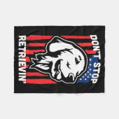 Couverture Polaire Don't Stop Retrieving Shirt American Flag Golden R (Devant (Horizontal))