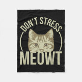 Couverture Polaire Don't Stress Meowt  (Devant)
