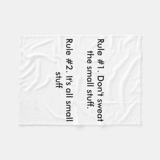 Couverture Polaire Dont Sweat The Small Stuff  (Devant (Horizontal))