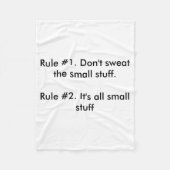 Couverture Polaire Dont Sweat The Small Stuff  (Devant)