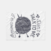 Couverture Polaire Don't Talk To Me I'm Counting Knitting Lover Knitt (Devant (Horizontal))