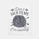 Couverture Polaire Don't Talk To Me I'm Counting Knitting Lover Knitt (Devant)
