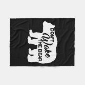 Couverture Polaire Don't Wake The Bear Funny Bear Silhouette Graphic  (Devant (Horizontal))
