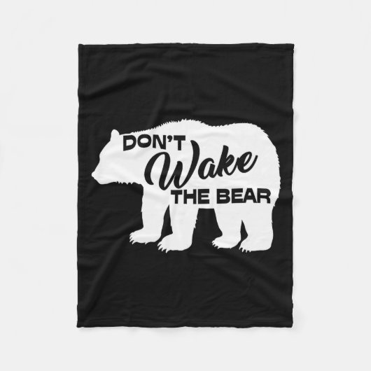 Couverture Polaire Don't Wake The Bear Funny Bear Silhouette Graphic  (Devant)