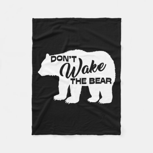 Couverture Polaire Don't Wake The Bear Funny Bear Silhouette Graphic (Devant)