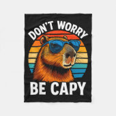 Couverture Polaire Dont Worry Be Capy Capybara  (Devant)