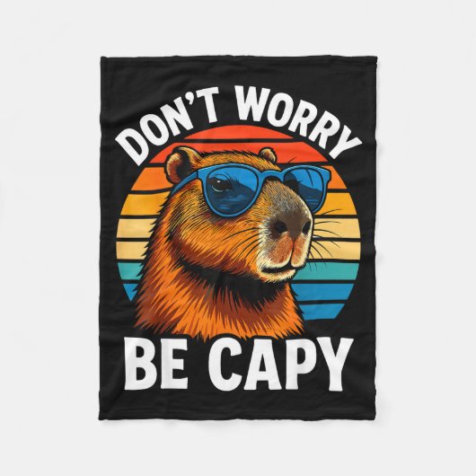 Couverture Polaire Dont Worry Be Capy Capybara  (Devant)