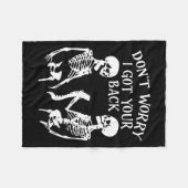Couverture Polaire Dont Worry I Got Your Back Skull Skeleton Hallowe (Devant (Horizontal))