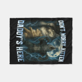 Couverture Polaire Don't Worry Kitten Daddy's Here Funny Alpha Wolves (Devant (Horizontal))