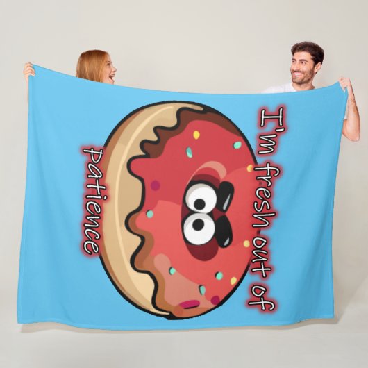 Couverture Polaire Donut en colère : Frais par patience (En situation)