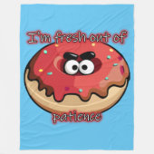Couverture Polaire Donut en colère : Frais par patience (Devant)