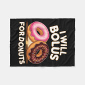 Couverture Polaire Donut Lover Diabetic Humor Will Bolus For Donuts I (Devant (Horizontal))