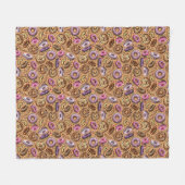 Couverture Polaire Donuts avec Motif d'arrosage (Devant (Horizontal))
