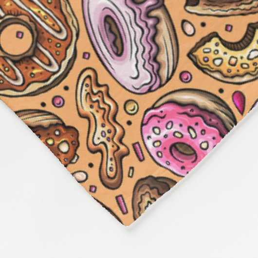 Couverture Polaire Donuts avec Motif d'arrosage (Coin)