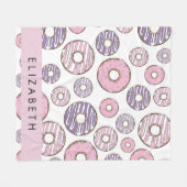 Couverture Polaire Donuts Roses, Donuts Violets, Saupoudrages, Votre  (Devant (Horizontal))