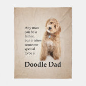 Couverture Polaire Doodle Chien Papa (Devant)