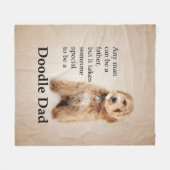 Couverture Polaire Doodle Chien Papa (Devant (Horizontal))