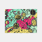 Couverture Polaire Doodle couleur (Devant (Horizontal))