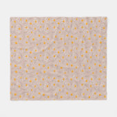 Couverture Polaire Doodle de fleurs joyeuses (Devant (Horizontal))