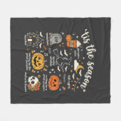 Couverture Polaire Doodle de Halloween C'est la saison design sorcièr (Devant (Horizontal))