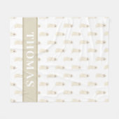 Couverture Polaire Doodle III (Crème Blanche) (Devant (Horizontal))