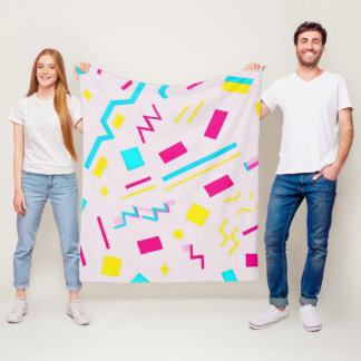 Couverture Polaire Doodle tiré à la main des années 90