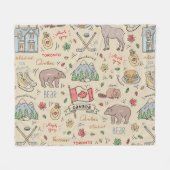 Couverture Polaire Doodles Canada (Devant (Horizontal))