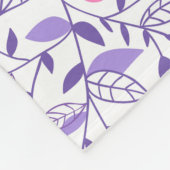 Couverture Polaire Doodles floraux rose et violet (Coin)