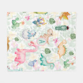 Couverture Polaire DORKY DINOSAURS Monogramme Enfants Gfit Garçons Fi (Devant (Horizontal))