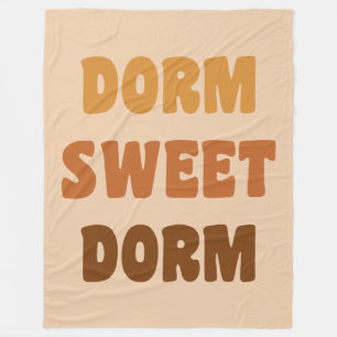 Couverture Polaire Dorm Sweet Dorm Brown Rétro les années 70 Lettre