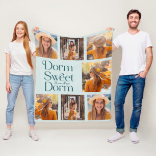 Couverture Polaire Dorm Sweet Dorm Photo Collage Numéro de chambre Tu