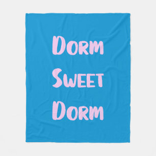 Couverture Polaire Dorme mignonne Dorme douce en bleu et rose