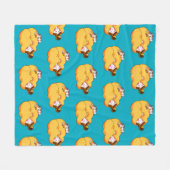 Couverture Polaire Dormir la fille avec chat confortable (Devant (Horizontal))