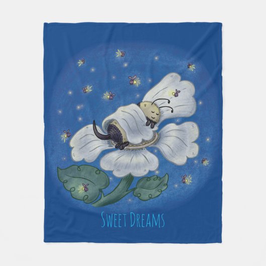 Couverture Polaire Dormir l'abeille (Devant)