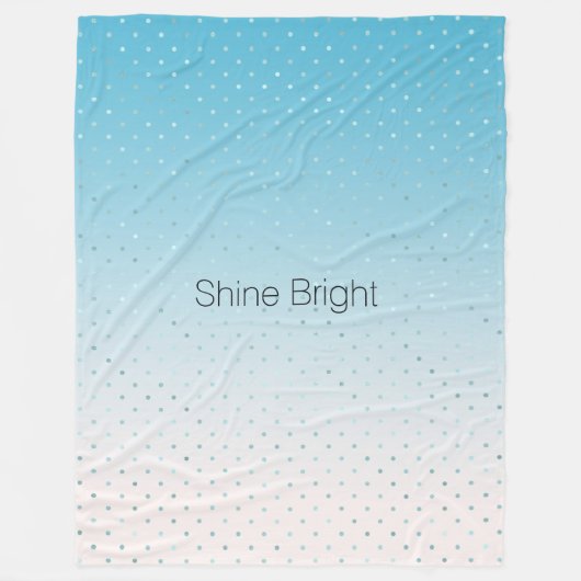 Couverture Polaire Dots Glam Ombre Aqua (Devant)