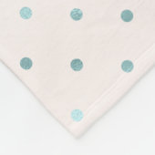 Couverture Polaire Dots Glam Ombre Aqua (Coin)