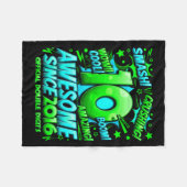 Couverture Polaire Double chiffres garçons de 10 ans 10e anniversaire (Devant (Horizontal))