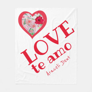 Couverture Polaire Double coeur