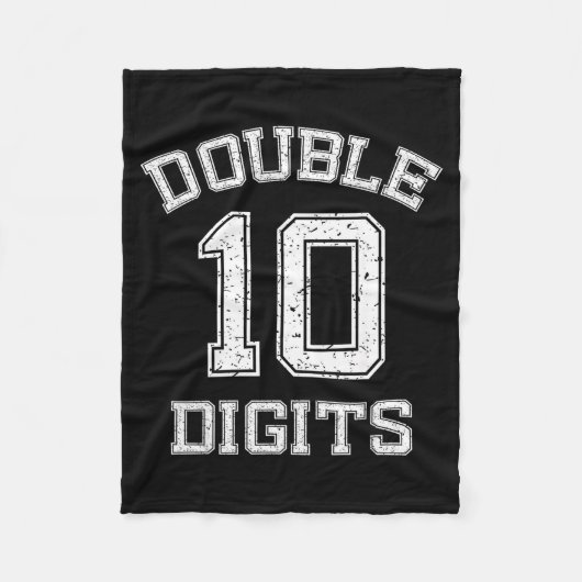 Couverture Polaire Double Digits 10th Birthday 10 Year Old (Devant)