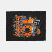 Couverture Polaire Double Digits Birthday 10 Year Old Boy Basketball (Devant (Horizontal))