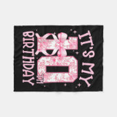 Couverture Polaire Double Digits Birthday Girl 10th Birthday Coquette (Devant (Horizontal))