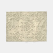Couverture Polaire Double Floral Damas Neutre Crème Chaude Tan (Devant (Horizontal))