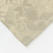 Couverture Polaire Double Floral Damas Neutre Crème Chaude Tan (Coin)