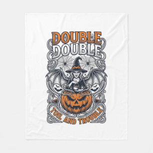 Couverture Polaire Double peine Malheur Sorcière Citrouille Halloween