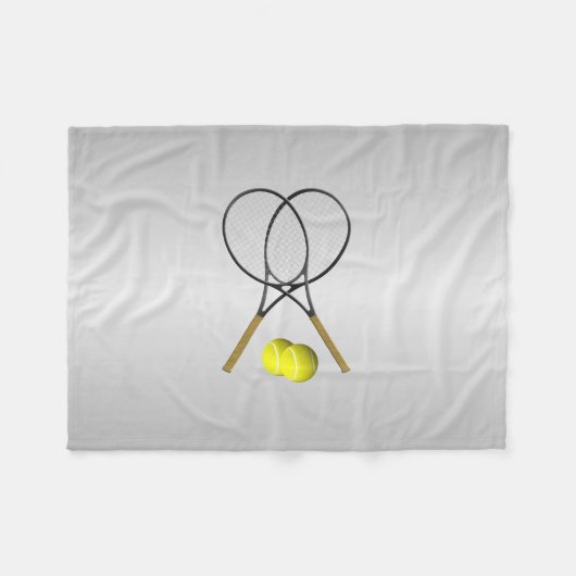 Couverture Polaire Double Tennis Sport Thème (Devant (Horizontal))